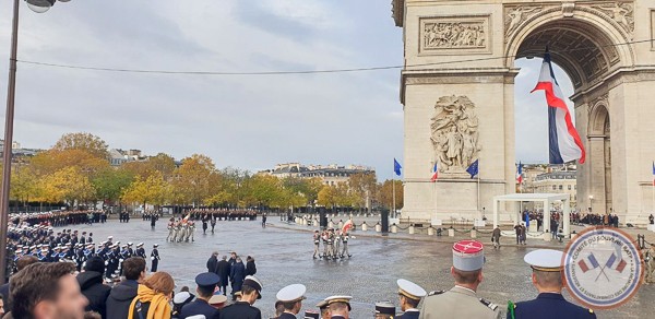 Ceremonie du 11 nov 2023 a l arc de triomphe 12